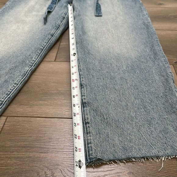 Abercrombie & Fitch‎ High Rise Cropped Mom Jeans Paper Bag Waist Size 31 - Picture 9 of 12